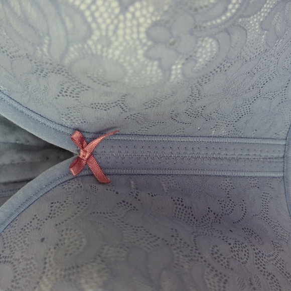 Cacique Floral 42H Lightly Lined No-Wire Bra Blue - Picture 5 of 16